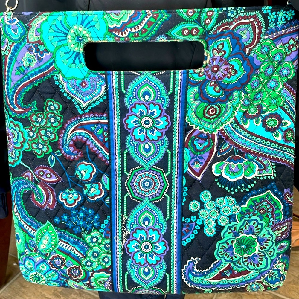 Vera Bradley Tote Purse Blue Rhapsody 2009 floral RETIRED Quilted removabl strap